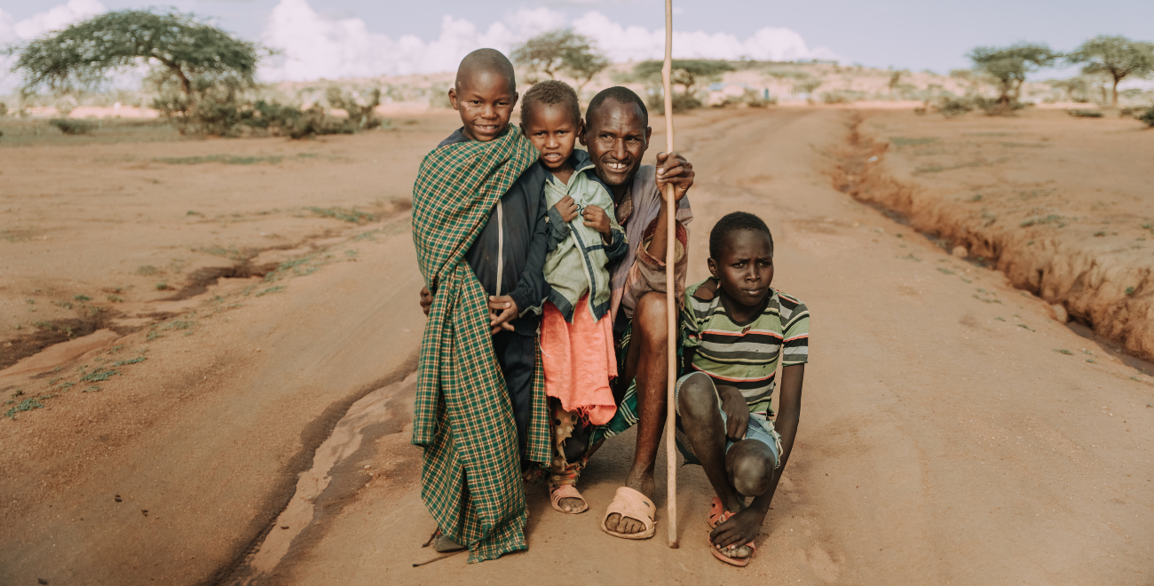 James and his family, Kenya