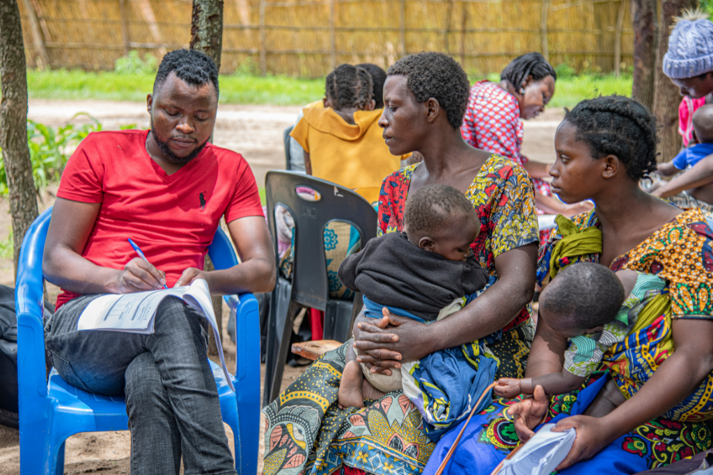 Children are registered at a Compassion project